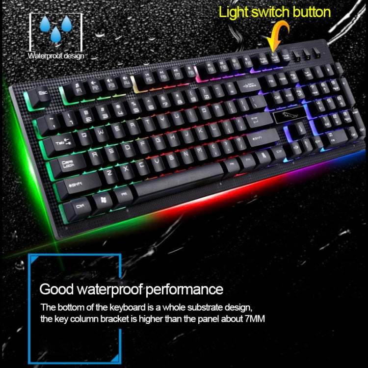 ZGB G20 104 teclas USB con cable sensación mecánica teclado de computadora brillante teclado para juegos