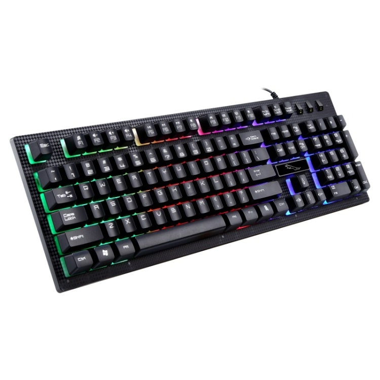 ZGB G20 104 teclas USB con cable sensación mecánica teclado de computadora brillante teclado para juegos