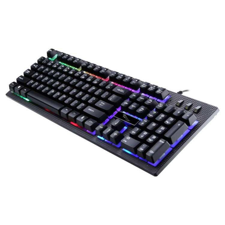 ZGB G20 104 teclas USB con cable sensación mecánica teclado de computadora brillante teclado para juegos