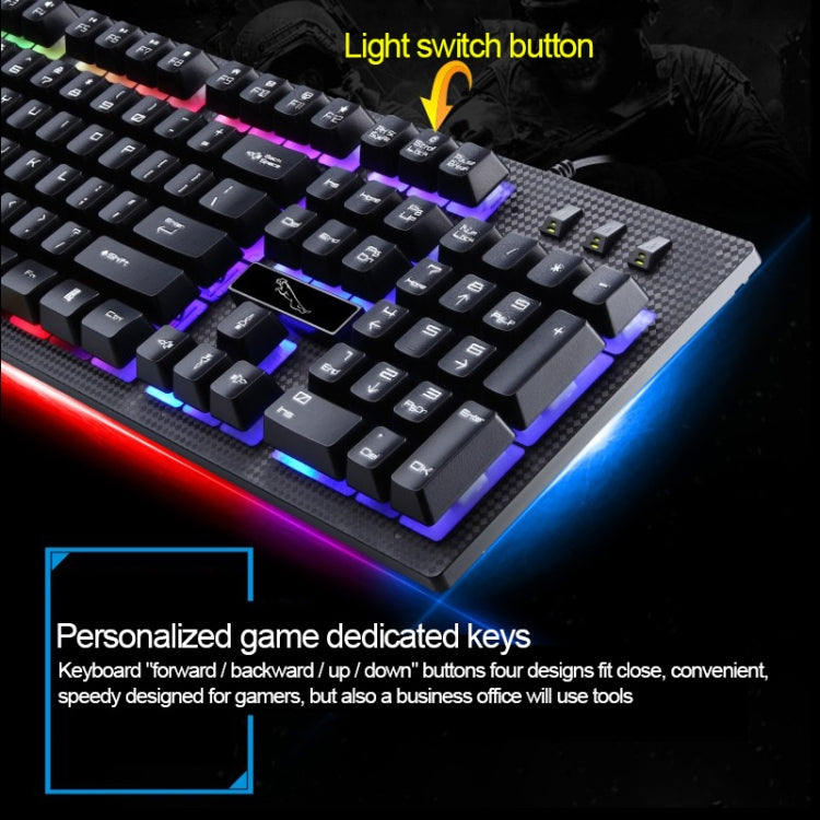 ZGB G20 104 teclas USB con cable sensación mecánica teclado de computadora brillante teclado para juegos