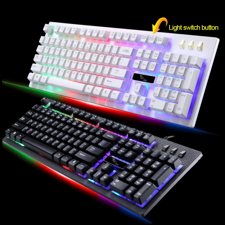 ZGB G20 104 teclas USB con cable sensación mecánica teclado de computadora brillante teclado para juegos