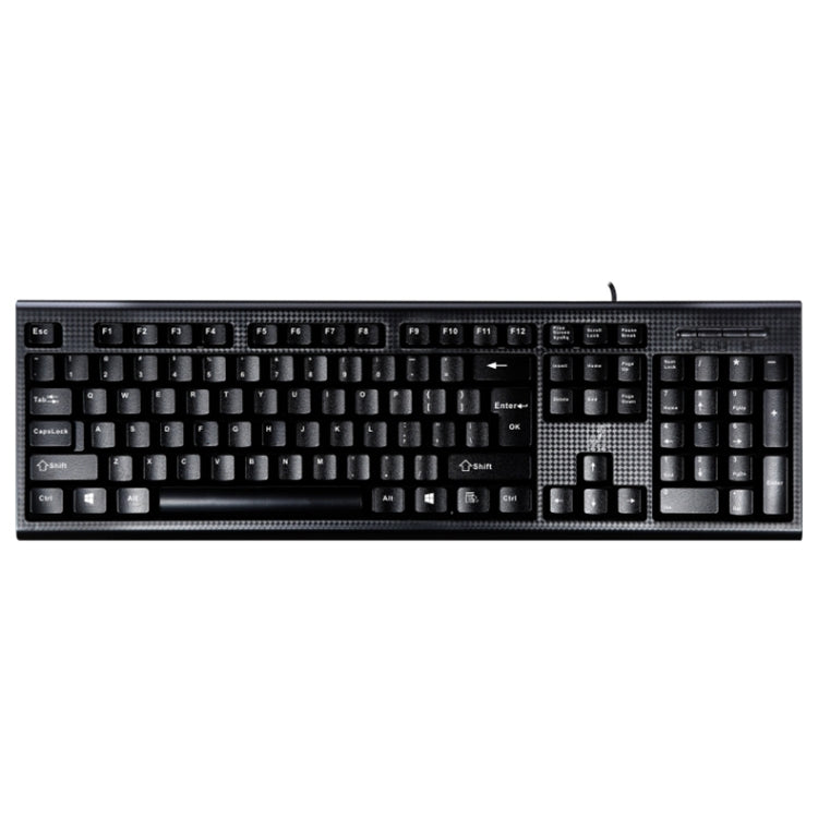 ZGB Q9 Teclado de oficina para juegos general con textura de rejilla con cable USB de 104 teclas
