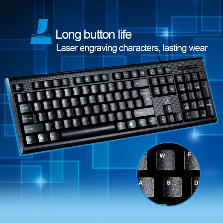 ZGB Q9 Teclado de oficina para juegos general con textura de rejilla con cable USB de 104 teclas