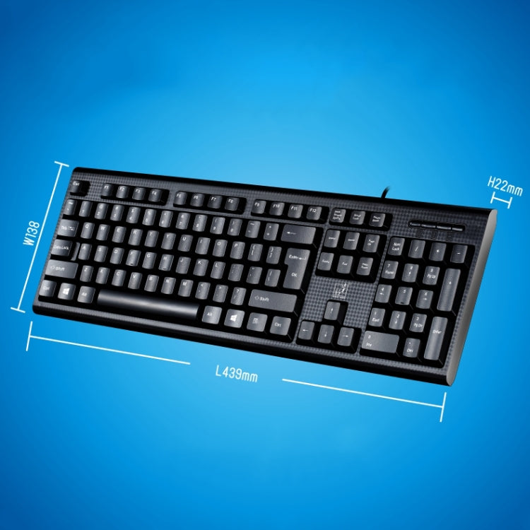ZGB Q9 Teclado de oficina para juegos general con textura de rejilla con cable USB de 104 teclas