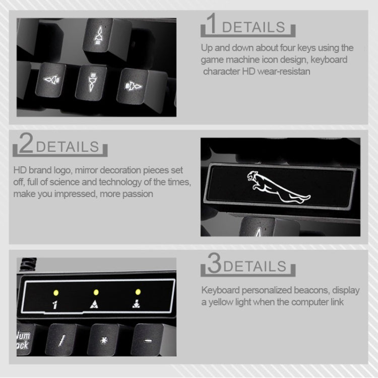 ZGB Q17 104 teclas USB con cable suspensión Gaming Office teclado para computadora portátil, PC