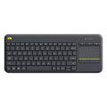 Teclado de control táctil inalámbrico Logitech K400 Plus de 2,4 GHz, alcance inalámbrico: 10 m, Logitech K400 Plus