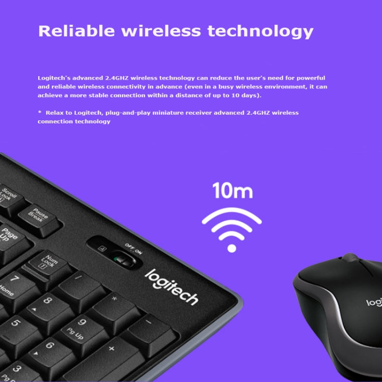 Logitech MK270 Juego de teclado y ratón inalámbricos de 2,4 GHz