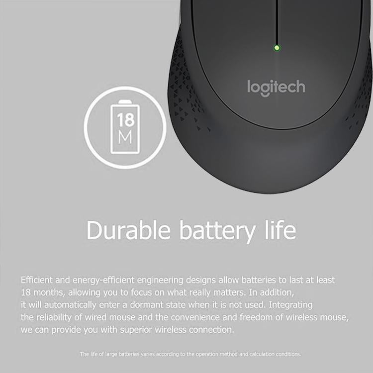 Ratón óptico inalámbrico Logitech M280 de 2,4 GHz, 3 teclas, 1000 ppp, alcance inalámbrico: 10 m
