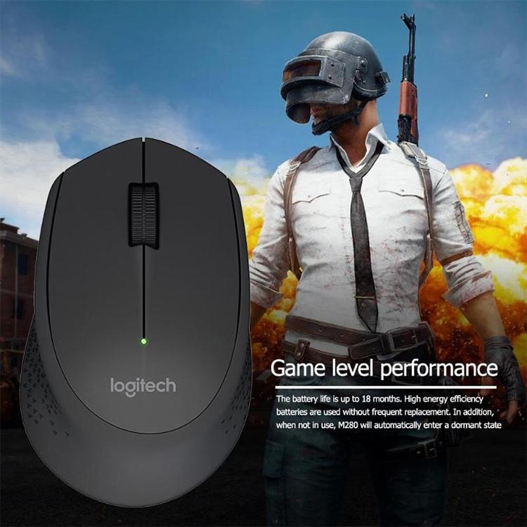 Ratón óptico inalámbrico Logitech M280 de 2,4 GHz, 3 teclas, 1000 ppp, alcance inalámbrico: 10 m