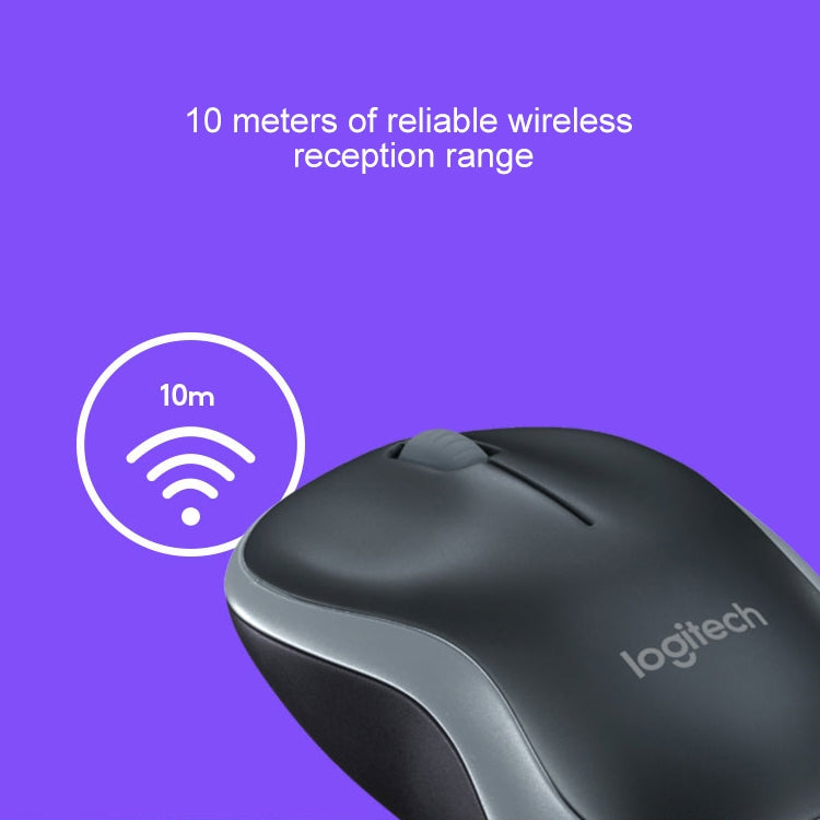 Ratón inalámbrico Logitech M186 para oficina, ahorro de energía, USB, ordenador portátil, ordenador de escritorio, Universal