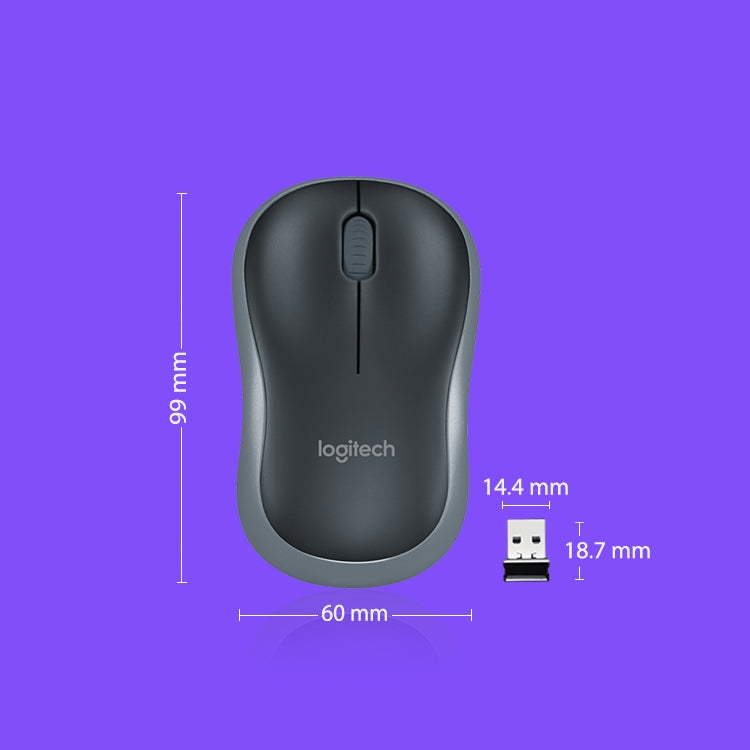 Ratón inalámbrico Logitech M186 para oficina, ahorro de energía, USB, ordenador portátil, ordenador de escritorio, Universal