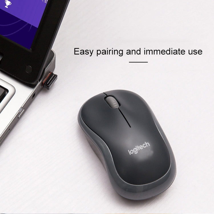 Ratón inalámbrico Logitech M186 para oficina, ahorro de energía, USB, ordenador portátil, ordenador de escritorio, Universal