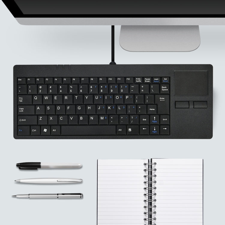 MC-818 Teclado de computadora con cable ultrafino con panel táctil de 82 teclas