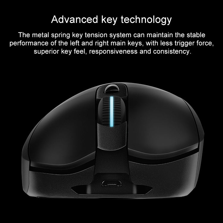Logitech G703 LIGHTSPEED 16000 DPI 6 Botones programables HERO 16K Sensor RGB retroiluminación ratón óptico inalámbrico para juegos
