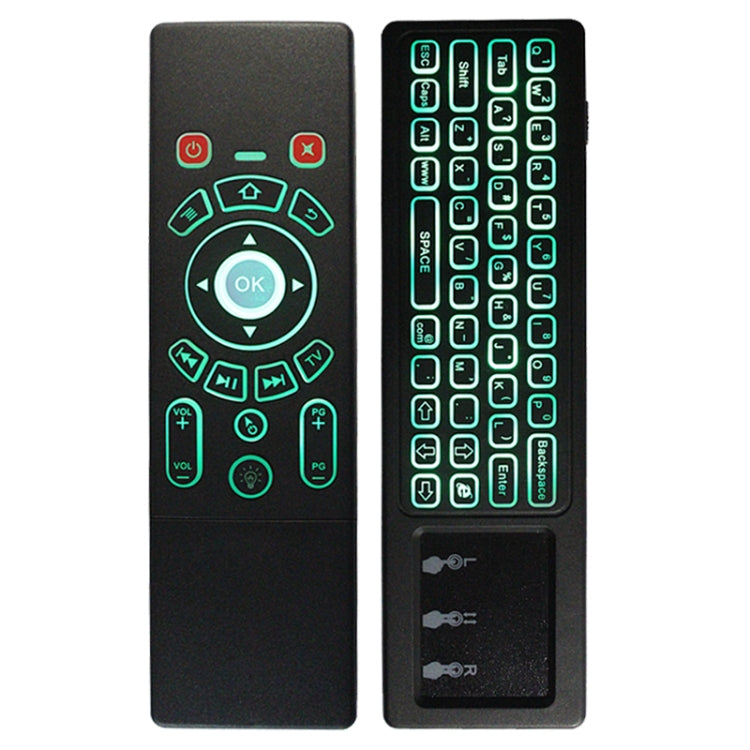 T6 Colorful Light Version Air Mouse 2.4GHz Teclado inalámbrico Control remoto con panel táctil y aprendizaje por infrarrojos para PC, Android TV Box / Smart TV, dispositivos multimedia, T6