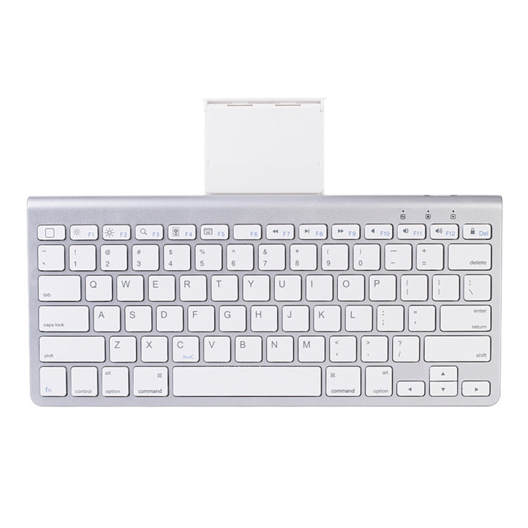 MC Saite 460BT Mini teclado Bluetooth inalámbrico ultrafino de 78 teclas, soporte incorporado, compatible con sistema Android / iOS / Windows (plateado)