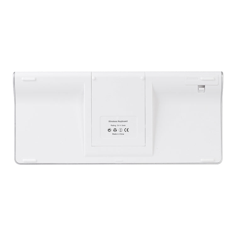 MC Saite 460BT Mini teclado Bluetooth inalámbrico ultrafino de 78 teclas, soporte incorporado, compatible con sistema Android / iOS / Windows (plateado)