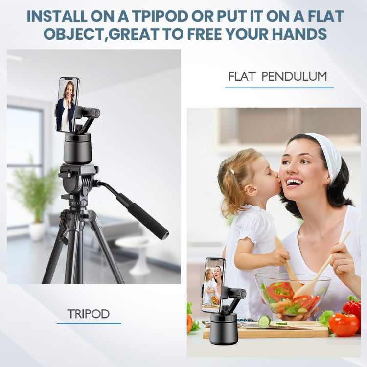 GK01 Rotación de 360 grados Seguimiento inteligente Pan Tilt Siguiente disparo Soporte para cabezal de trípode