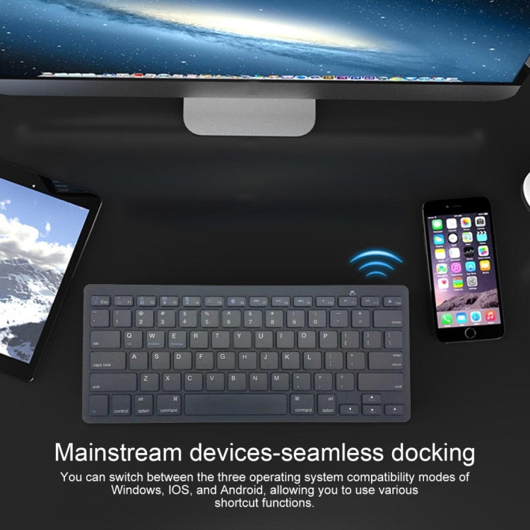 K09 Teclado inalámbrico ultrafino de 78 teclas Bluetooth 3.0