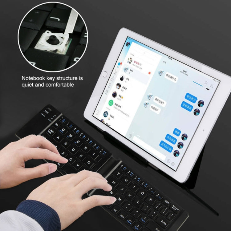 K018 Teclado inalámbrico Bluetooth plegable con carga USB de 67 teclas