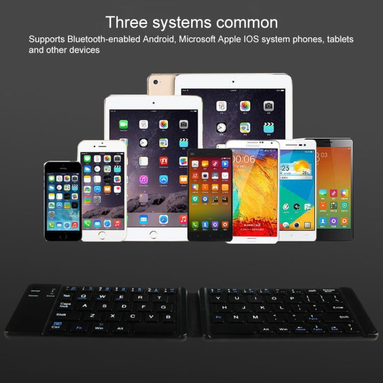 K018 Teclado inalámbrico Bluetooth plegable con carga USB de 67 teclas