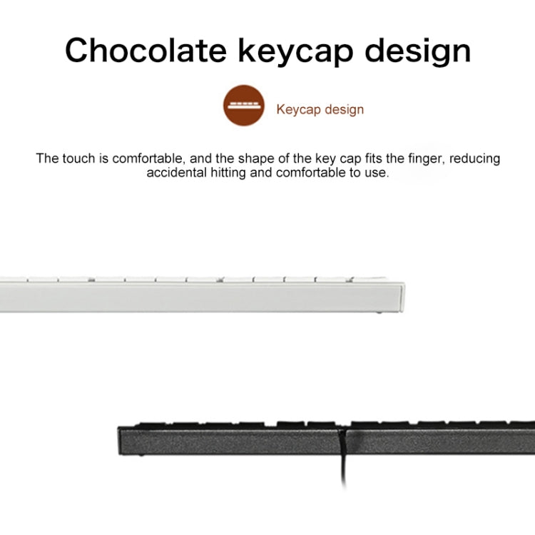 Teclado con cable ultrafino simple Lenovo K5819 Office, K5819 (Black), K5819 (White)