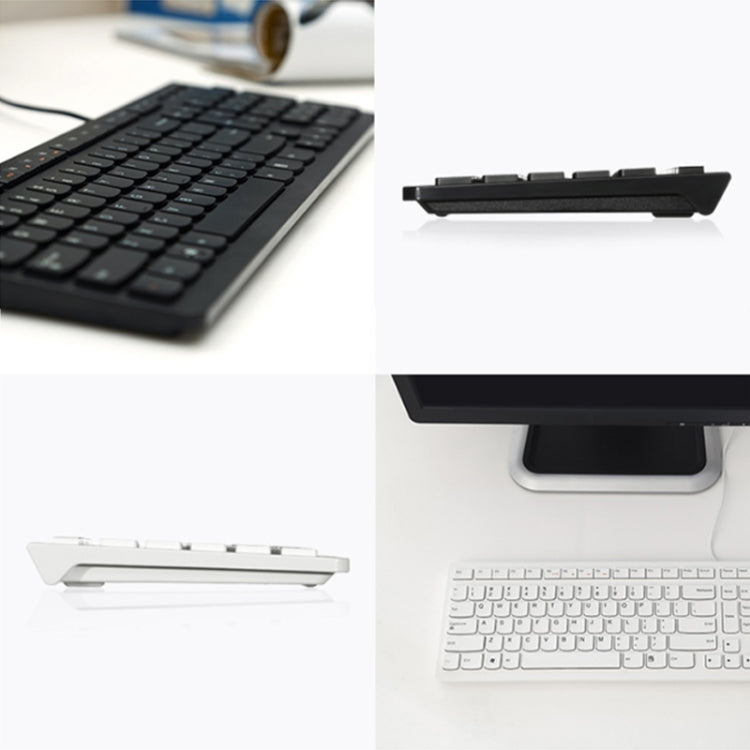 Teclado con cable ultrafino simple Lenovo K5819 Office, K5819 (Black), K5819 (White)