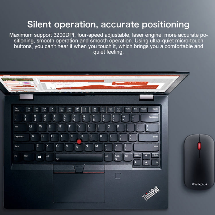 Ratón Bluetooth inalámbrico portátil Lenovo thinkplus estilo empresarial, Business Mouse
