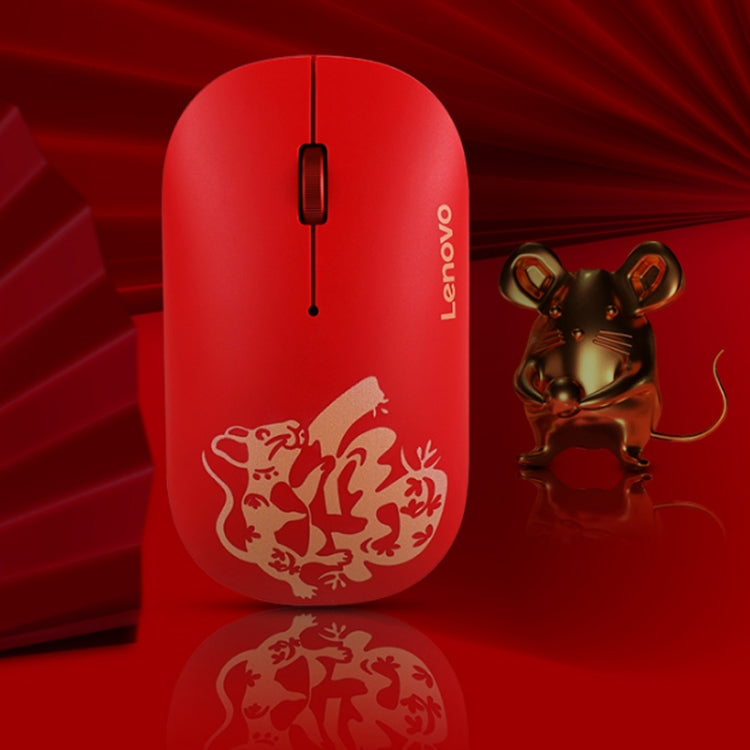 Ratón inalámbrico silencioso portátil ligero Lenovo Air Handle, versión Blessing Mouse, Wireless Mouse, Blessing Mouse Version