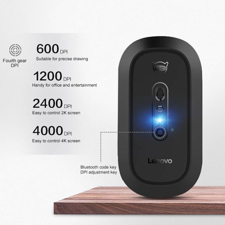 Ratón inalámbrico Bluetooth Lenovo Bluetooth 4.0 de modo dual para Xiaoxin Air, Dual Mode Bluetooth Mouse