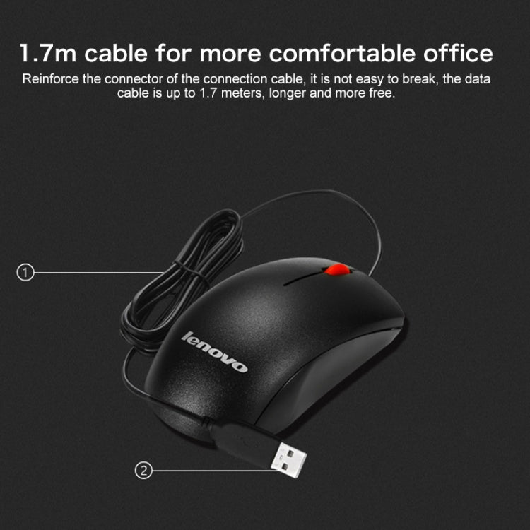 Ratón con cable Lenovo M120 Pro Fashion Office Red Dot, M120 Pro Wired Mouse