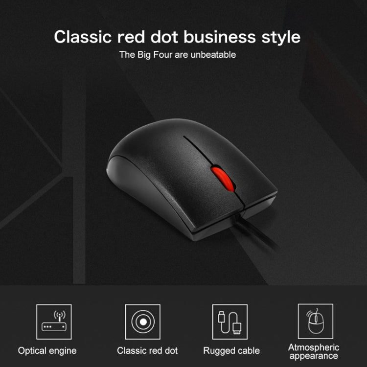 Ratón con cable Lenovo M120 Pro Fashion Office Red Dot, M120 Pro Wired Mouse