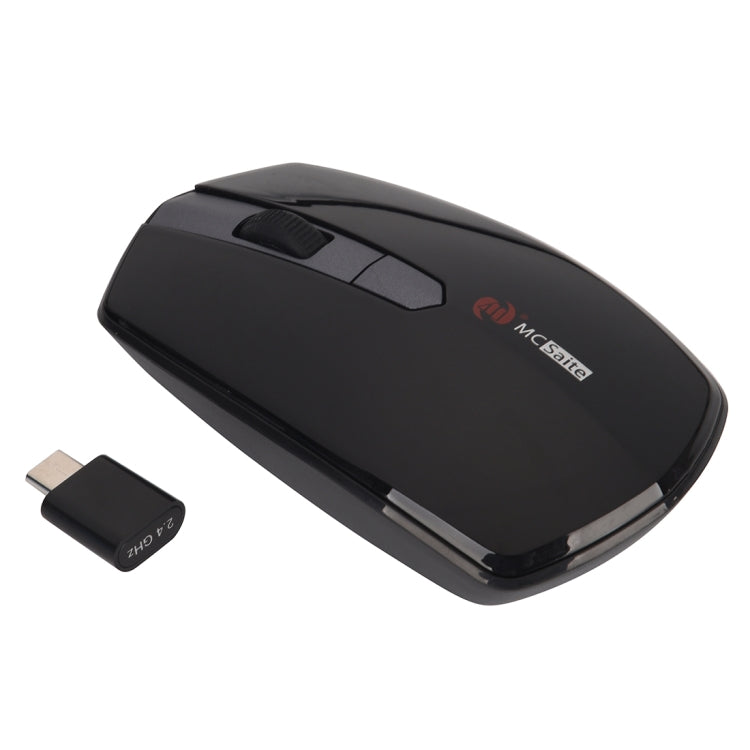 MCSaite MC-369AG USB-C / Type-C 1600DPI Ratón óptico inalámbrico de 4 botones ajustable de tres velocidades