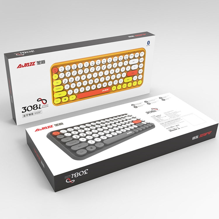 Ajazz 308I Tablet Teléfono móvil Computadora Hogar Oficina Teclado inalámbrico, Black, Pink, Green, White