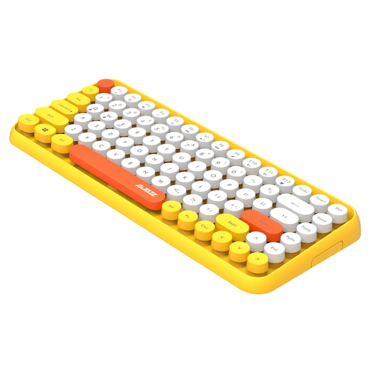 Ajazz 308I 84 teclas tableta teléfono móvil ordenador hogar oficina teclado Bluetooth, Grey, Yellow