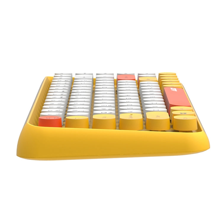 Ajazz 308I 84 teclas tableta teléfono móvil ordenador hogar oficina teclado Bluetooth, Grey, Yellow