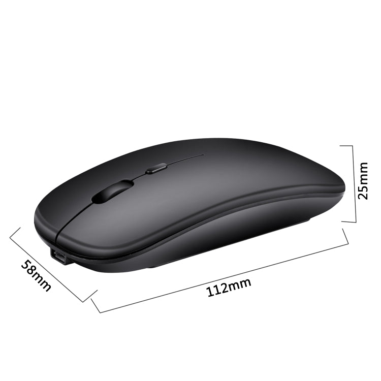 Ratón silencioso óptico ajustable de tres velocidades inalámbrico 1600DPI HXSJ M80 2,4 GHz, Black, Grey, Gold, Rose Gold, Silver, White