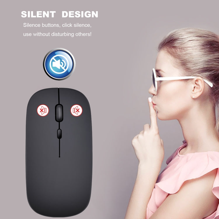 Ratón silencioso óptico ajustable de tres velocidades inalámbrico 1600DPI HXSJ M80 2,4 GHz, Black, Grey, Gold, Rose Gold, Silver, White