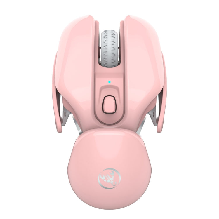 HXSJ T37 2.4GHz 1600dpi Ratón silencioso inalámbrico ajustable de 3 modos, T37 Black, T37 Pink