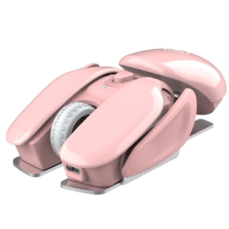 HXSJ T37 2.4GHz 1600dpi Ratón silencioso inalámbrico ajustable de 3 modos, T37 Black, T37 Pink