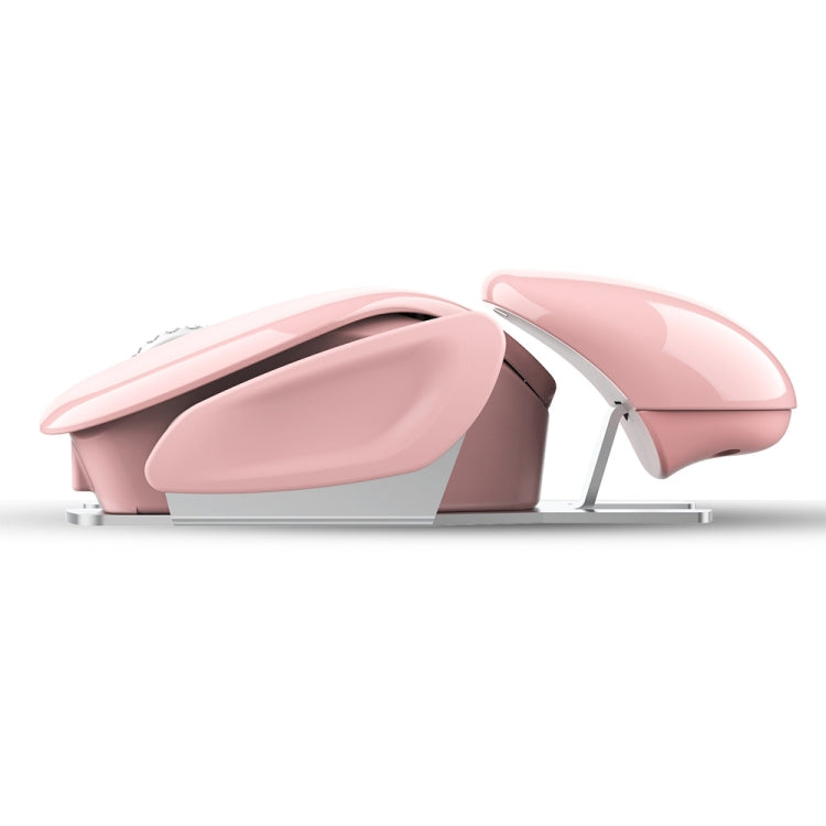 HXSJ T37 2.4GHz 1600dpi Ratón silencioso inalámbrico ajustable de 3 modos, T37 Black, T37 Pink