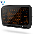Mini teclado inalámbrico H18 + de 2,4 GHz, panel táctil completo con retroiluminación ajustable de 3 niveles (negro), H18+ Backlight Keyboard