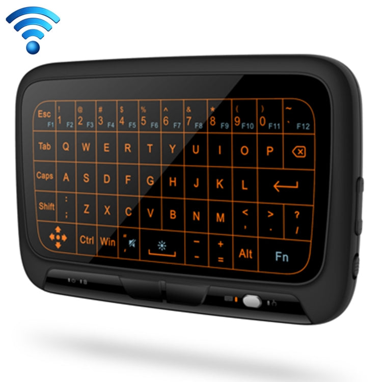 Mini teclado inalámbrico H18 + de 2,4 GHz, panel táctil completo con retroiluminación ajustable de 3 niveles (negro), H18+ Backlight Keyboard