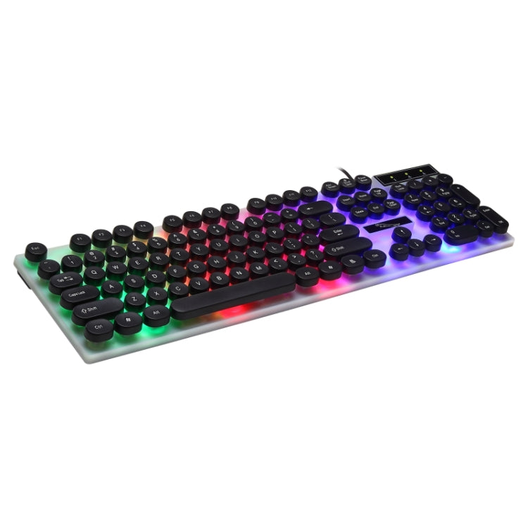 Chasing Leopard G21 USB 104 teclas Impermeable Flotante Ronda Punk Keycap Luz de fondo colorida Sensación mecánica Teclado con cable, Longitud: 1,3 m