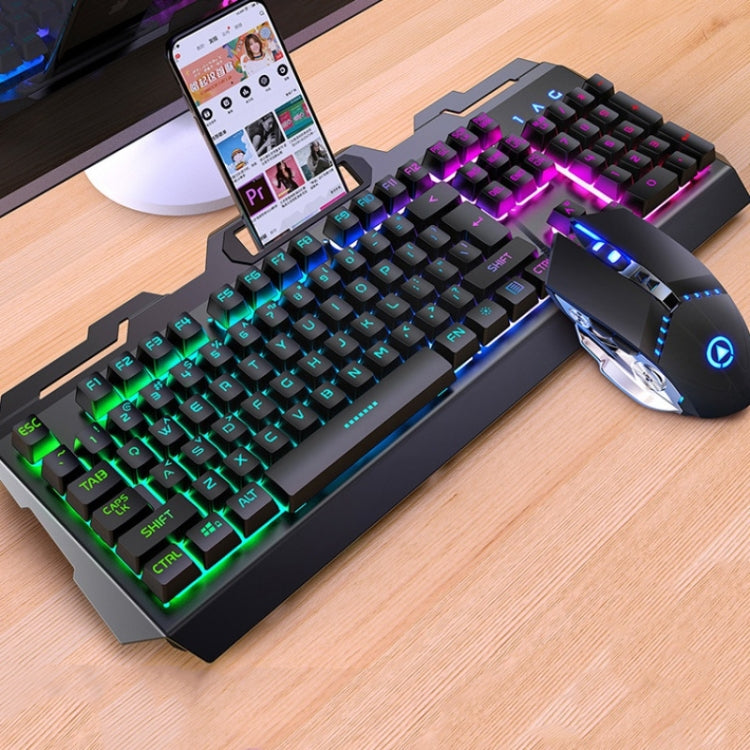 YINDIAO V2 Juego de ratón y teclado para juegos con sensación mecánica silenciosa