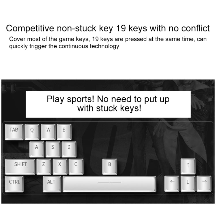 YINDIAO V2 Juego de ratón y teclado para juegos con sensación mecánica silenciosa
