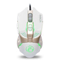 IMICE V5 USB 7 botones 4000 DPI con cable óptico colorido retroiluminación ratón para juegos para ordenador PC y portátil, V5  (White), V5  (Black)