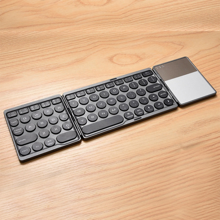 Teclado Bluetooth inalámbrico recargable triple GK408 con panel táctil, compatible con Android/IOS/Windows