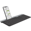 Logitech K580 Modos duales Teclado inalámbrico multidispositivo delgado y liviano con soporte para teléfono