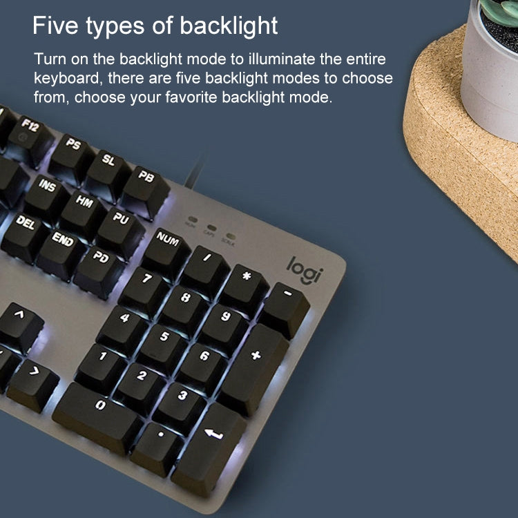 Teclado mecánico con cable retroiluminado Logitech K845 CHERRY Blue Axis, longitud del cable: 1,8 m, CHERRY Blue Axis